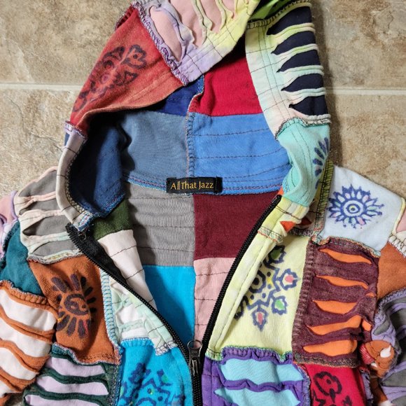 All That Jazz Razor Cut BOHO Hoodie Jacket Youth Size M - Picture 3 of 7